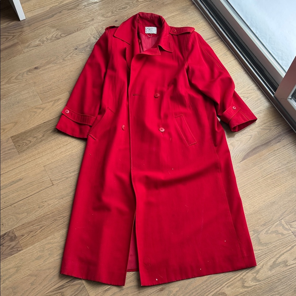 Vintage Kimberly Bennet Red Trench Coat